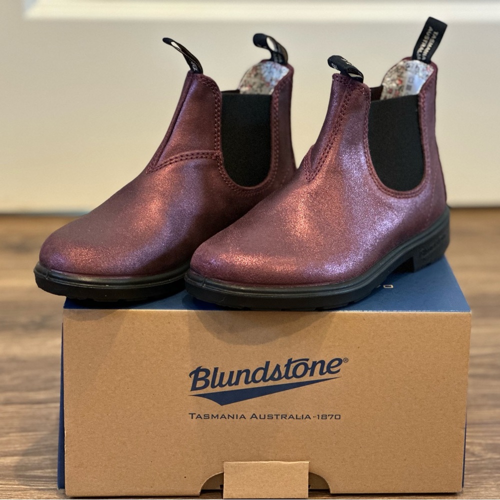 Blundstone Girl Chelsea Boot Rose Pink Sparkle ✨